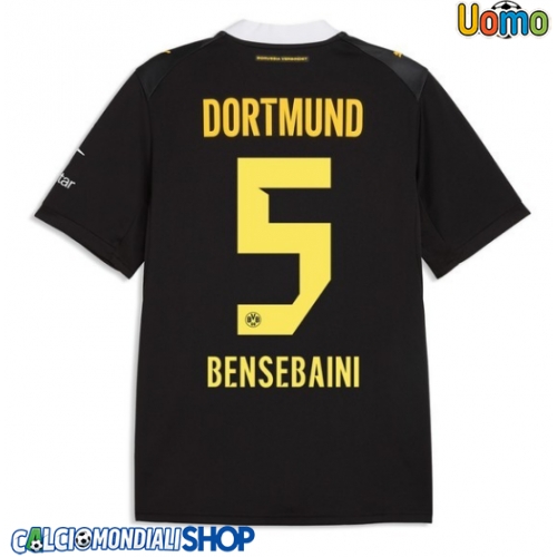 Maglie da calcio Borussia Dortmund Ramy Bensebaini #5 Seconda Maglia 2026-27 Manica Corta